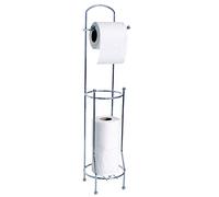 MSV Porte Rouleau Papier WC réserve sur Pied Chromé Gris