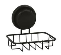 MSV Porte Savon avec Mega Ventouse Acier Noir