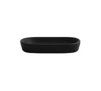 MSV - Porte Savon Céramique - Maonie Noir Mat - Design Moderne pour Salle de Bain - Rangement Pratique Et Esthétique - 13.9 x 9 cm - Facile à Nettoyer - Résistant à l'Humidité