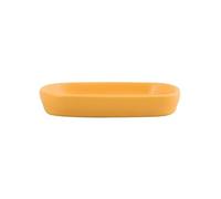 MSV - Porte Savon Céramique - Maonie Safran Mat - Design Moderne pour Salle de Bain - Rangement Pratique Et Esthétique - 13.9 x 9 cm - Facile à Nettoyer - Résistant à l'Humidité