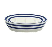 MSV - Porte Savon Seauville en Céramique - pour Une Salle de Bain Élégante et Pratique - Idéal pour Organiser Vos Accessoires de Toilette - Bleu Marine