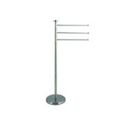 MSV France – Porte-serviettes sur pieds 3 branches – Acier inox – Gris