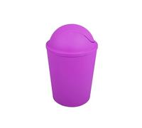 MSV - Poubelle à Bascule PP AKO - Capacité 5,5 L - Design Compact et Pratique - Idéale pour Salle de Bain ou Cuisine - Couleur Violet - Fonctionnement Simple