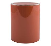 MSV - Poubelle à Bascule PP Kamaka - Couvercle Basculant Amovible - Design Moderne - Idéale pour Toilettes, Salle de Bain, Bureau - Ronde - 6 L - Terracotta - Compacte et Pratique