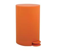 MSV - Poubelle à cosmétiques Modèle Osaki - 3 litres - Couvercle - Poubelle à Pédale pour Toilettes Salles de Bain - Compact - Petit Espace - avec Récipient intérieur Amovible - Orange