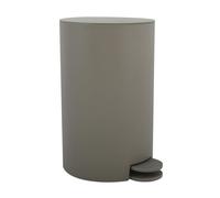 MSV - Poubelle à cosmétiques Modèle Osaki - 3 litres - Couvercle - Poubelle à Pédale pour Toilettes Salles de Bain - Compact - Petit Espace - avec Récipient intérieur Amovible - Taupe