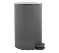 MSV - Poubelle à cosmétiques Modèle Osaki - 3 litres - Couvercle - Poubelle à Pédale pour Toilettes Salles de Bain - Compact - Petit Espace - avec Récipient intérieur Amovible - Gris