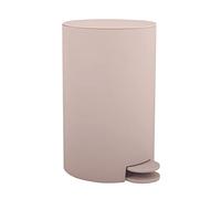 MSV - Poubelle à cosmétiques Modèle Osaki - 3 litres - Couvercle - Poubelle à Pédale pour Toilettes Salles de Bain - Compact - Petit Espace - avec Récipient intérieur Amovible - Beige