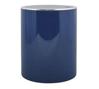 MSV - Poubelle à Pédale et Couvercle Oscillant Modèle Kamaka - Capacité 6 L - Idéale pour Salle de Bains - Dimensions Ø18,5 x 26 cm - Couleur Bleu Foncé