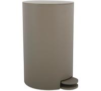 MSV - Poubelle à cosmétiques Modèle Osaki - 3 litres - Couvercle - Poubelle à Pédale pour Toilettes Salles de Bain - Compact - Petit Espace - avec Récipient intérieur Amovible - Taupe