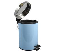 Poubelle ? P?dale Inox 3l Bleu Pastel