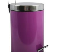 Poubelle ? P?dale Inox 3l Violet
