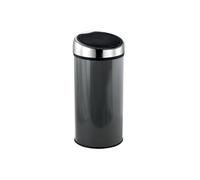 MSV - Poubelle Touch de Cuisine - INOX - Capacité 30L - Système d'Ouverture Silencieux - Ø 29 x 64 cm - Finition Gris Anthracite - Idéale pour Cuisine Moderne