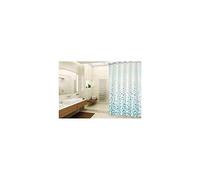 MSV Rideau de Douche Polyester Brest 180x200cm QUALITÉ Premium Bleu - Anneaux Inclus