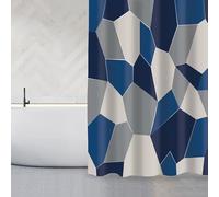 MSV Rideau de Douche Polyester Origami 180x200cm Bleu