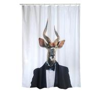 MSV Rideau de Douche Polyester Romana 180x180cm Blanc