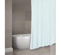 MSV Rideau de Douche Polyester Wave 180x200cm QUALITÉ Premium Vert Pastel - Anneaux Inclus