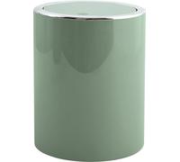 MSV Salle de bains Série "ASPEN" Poubelle de toilette design Poubelle à pédale Poubelle à couvercle basculant 6 litres (ØxH) : env. 18,5 x 26 cm Vert Basil