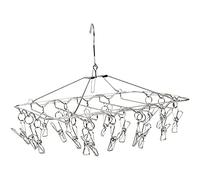 MSV - Séchoir pour sous-vêtements Carré INOX 34x28,5x26cm, Couleur Gris, Capacité Optimale pour Chaussettes et Lingerie, Design Compact et Durable, Idéal pour Un Séchage Uniforme et Précis