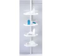 MSV Serviteur De Douche Plastique D'angle Blanc Telescopique