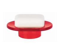 MSV Spirella, Porte-Savon en Acrylique Transparent, Design Élégant et Pratique pour Salle de Bain, Idéal pour Organiser Vos Accessoires, Taille Unique, Rouge Transparent
