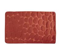 MSV - Tapis de Bain Galets - Revêtement Antidérapant en Latex - Compatible Chauffage au Sol - 50 x 80 cm - Terracotta - Confort et Sécurité pour Salle de Bain