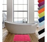 MSV - Tapis de Bain Microfibre - 50 x 70 cm - Fuchsia - Confort Douillet - Absorption Rapide - Idéal pour Salle de Bain - Facile à Entretenir - Séchage Rapide
