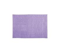 MSV - Tapis de Bain Microfibre Chenille - Poils Longs Anti-dérapant - Lavable en Machine - Boucle d'Accrochage Pratique - Confort et Hygiène Optimisés - Lavande - Unitaire - 50x80 cm