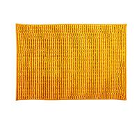 MSV - Tapis de Bain Microfibre Chenille - Poils Longs Anti-dérapant - Lavable en Machine - Boucle d'Accrochage Pratique - Confort et Hygiène Optimisés - Safran - Unitaire - 60x90 cm
