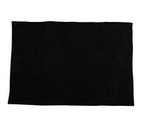 MSV - Tapis de Bain Microfibre Chenille - Poils Longs Anti-dérapant - Lavable en Machine - Boucle d'Accrochage Pratique - Confort et Hygiène Optimisés - Noir - Unitaire - 60x90 cm