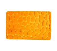 MSV - Tapis de Bain Microfibre Pebble - Sécurité Renforcée - Base Antidérapante - Usage Salle de Bain - Public Cible : Enfants et Personnes Âgées - 40 x 60 cm - Couleur Safran