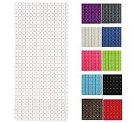 MSV - Tapis Fond de Baignoire Antidérapant - Caoutchouc Quadro - 36 x 76 cm - Blanc - Design Moderne pour Salle de Bain Sécurisée - Surface Texturée pour Adhérence Optimale