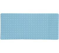 MSV - Tapis Fond de Baignoire Antidérapant - Caoutchouc Quadro - 36 x 76 cm - Bleu Clair - Design Moderne pour Salle de Bain Sécurisée - Surface Texturée pour Adhérence Optimale