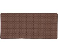 MSV - Tapis Fond de Baignoire Antidérapant - Caoutchouc Quadro - 36 x 76 cm - Chocolat - Design Moderne pour Salle de Bain Sécurisée - Surface Texturée pour Adhérence Optimale