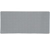 MSV - Tapis Fond de Baignoire Antidérapant - Caoutchouc Quadro - 36 x 76 cm - Gris - Design Moderne pour Salle de Bain Sécurisée - Surface Texturée pour Adhérence Optimale
