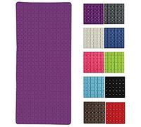 MSV - Tapis Fond de Baignoire Antidérapant Caoutchouc Quadro - Design Moderne - 36 x 76 cm - Violet - Sécurité et Élégance - Idéal pour Toute Salle de Bain