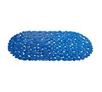 MSV - Tapis Fond de Baignoire PVC Galets - 100% PVC sans Phtalates - 68 x 35 cm - Bleu Foncé - Surface Antidérapante pour Sécurité et Confort - Facile d'entretien