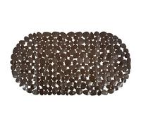 MSV - Tapis Fond de Baignoire PVC Galets - 100% PVC sans Phtalates - 68 x 35 cm - Chocolat - Surface Antidérapante pour Sécurité et Confort - Facile d'entretien