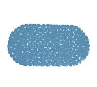 MSV - Tapis Fond de Baignoire PVC Galets - 100% PVC sans Phtalates - 68 x 35 cm - Gris Clair - Surface Antidérapante pour Sécurité et Confort - Facile d'entretien