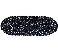 MSV - Tapis Fond de Baignoire PVC Galets - 100% PVC sans Phtalates - 68 x 35 cm - Noir - Surface Antidérapante pour Sécurité et Confort - Facile d'entretien