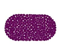 MSV - Tapis Fond de Baignoire PVC Galets - 100% PVC sans Phtalates - 68 x 35 cm - Violet - Surface Antidérapante pour Sécurité et Confort - Facile d'entretien