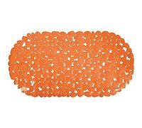 MSV Tapis Fond de Baignoire PVC Galets 35x68cm Orange