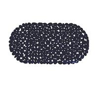 MSV - Tapis Fond de Baignoire PVC Galets - Antidérapant - 99 x 39 cm - Noir - Surface Texturée pour Sécurité - Conçu pour Salle de Bain - Facile à Nettoyer - Résistant à l'eau