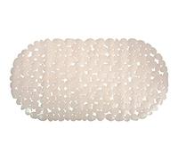 MSV - Tapis Fond de Baignoire PVC Galets - Antidérapant - Sécurité et Confort - 99 x 39 cm - Beige - Surface Texturée - Adapté à Tous Types de Baignoires