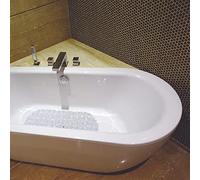 MSV - Tapis Fond de Baignoire PVC Galets - Antidérapant - Sécurité et Confort - 99 x 39 cm - Transparent - Surface Texturée - Adapté à Tous Types de Baignoires