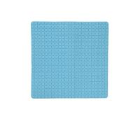 MSV - Tapis Fond de Douche Antidérapant Caoutchouc Quadro - 54 x 54 cm - Bleu Clair - Surface Texturée pour Sécurité Accrue - Conçu pour Douches et Baignoires Standard