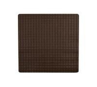 MSV - Tapis Fond de Douche Antidérapant - Caoutchouc Quadro - 54 x 54 cm - Chocolat - Surface Sécurisée pour Douche - Adapté à Tous Types de Sols - Facile à Nettoyer