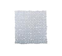 MSV - Tapis Fond de Douche PVC Galets - Antidérapant pour Sécurité - 53 x 53 cm - Transparent - Confort et Stabilité - Facile à Nettoyer