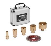 MSW Jeu de couronnes de forage diamantées pour meuleuses d'angle 20 / 35 / 40 / 50 / 68 mm Lame diamantée 115 mm - Couronnes diamant Scie trépan diamant
