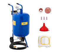 MSW Sableuse Mobile Pneumatique À Pression MSW-MS76A (Réservoir De 76 L, Max 7,6 Bars, 4 Buses, Tuyau De 2,5 m, Acier Peint)